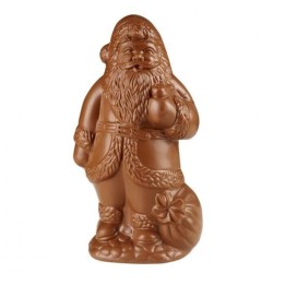père noël qui enlace un bonhomme de neige