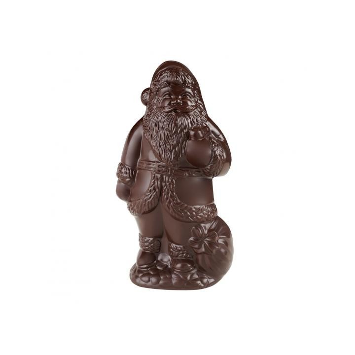 père noël qui enlace un bonhomme de neige